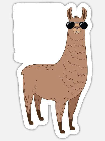 My Future Is So Bright - Cool Alpaca Design - Sticker Größe S (10 x 10 cm) - Mattweiß