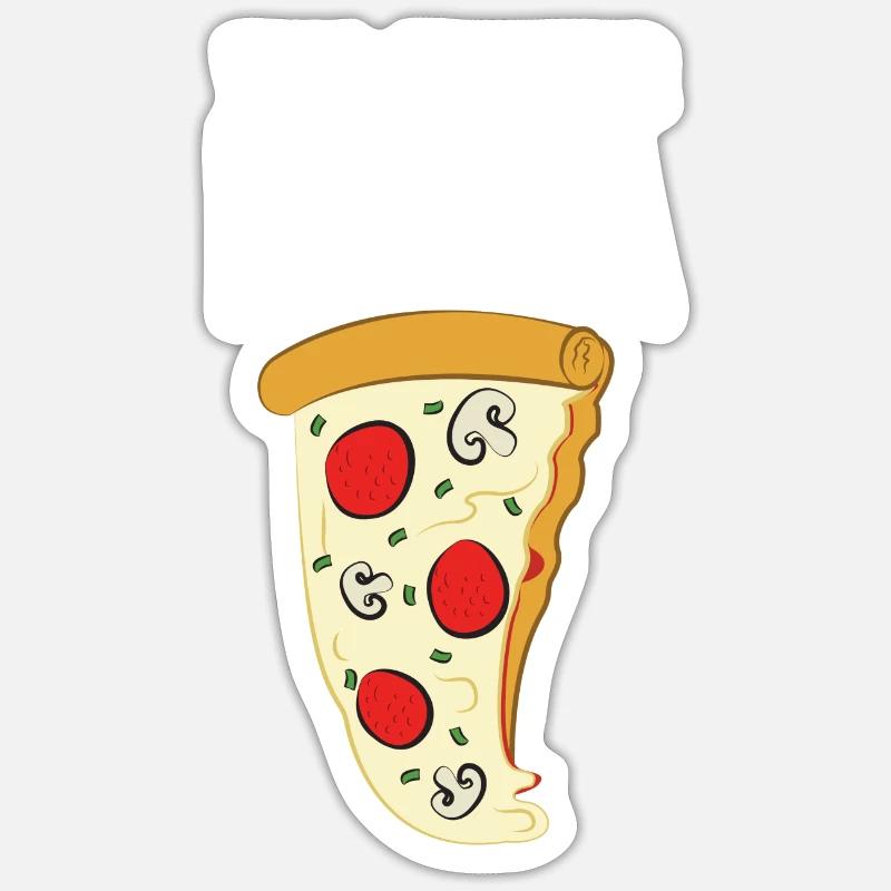 Will Code For Pizza - Funny Programmer Slogan - Sticker formato S (10 x 10 cm) - bianco opaco