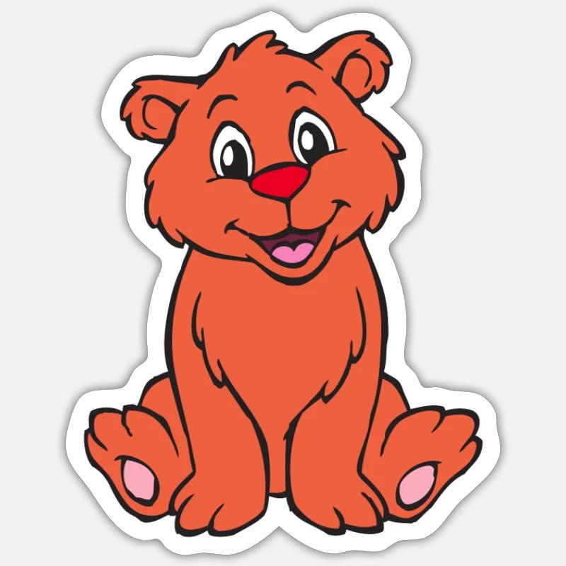 Bärenkind - Sticker taille S (10 x 10 cm) - blanc mat