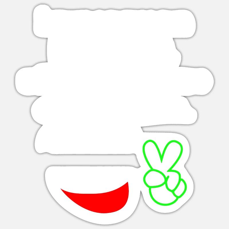 Immer wenn du lachst - Sticker Größe S (10 x 10 cm) - Mattweiß