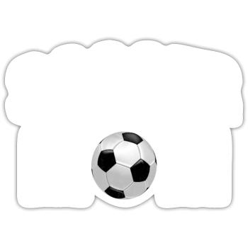 Fußball Mama Mutter - Sticker Größe S (10 x 10 cm) - Mattweiß - Vorne