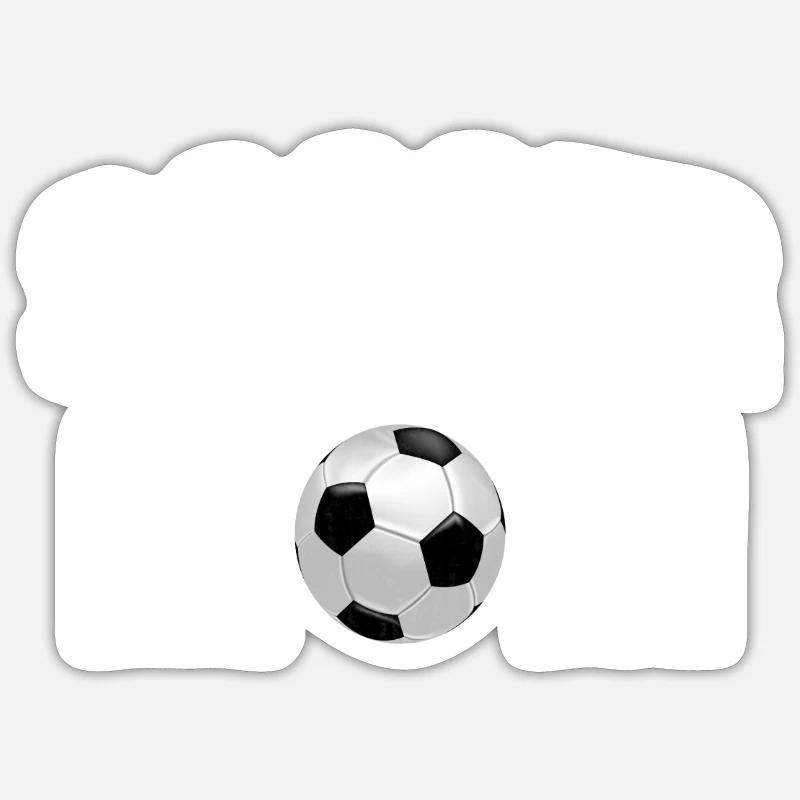 Fußball Mama Mutter - Sticker Größe S (10 x 10 cm) - Mattweiß