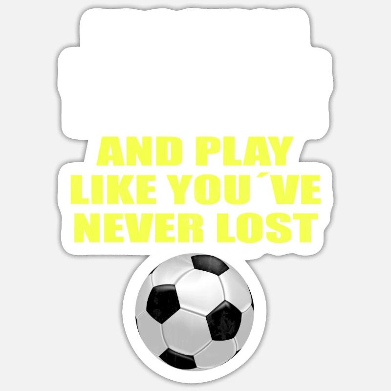 fodbold - Sticker størrelse S (10 x 10 cm) - mat hvid
