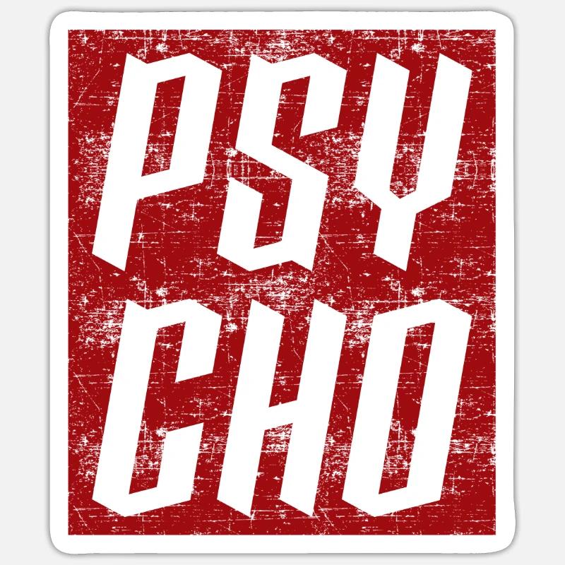 Conception psycho - Sticker taille S (10 x 10 cm) - blanc mat