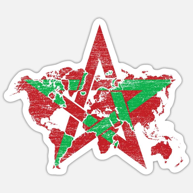Morocco - Sticker size S (10 x 10 cm) - white matte