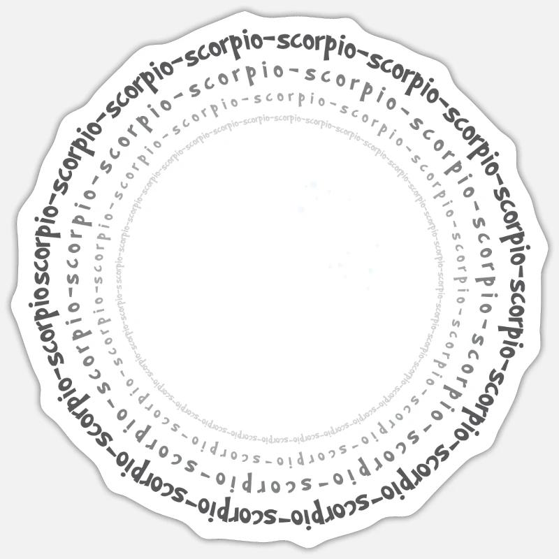 Skorpion sternzeichen - Sticker Größe S (10 x 10 cm) - Mattweiß
