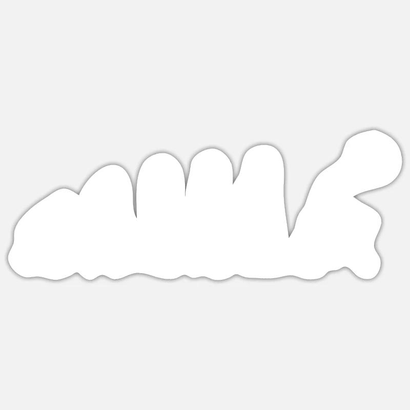 Lemur - Lemurs - Lemurs T-Shirt - Évolution - Sticker taille S (10 x 10 cm) - blanc mat