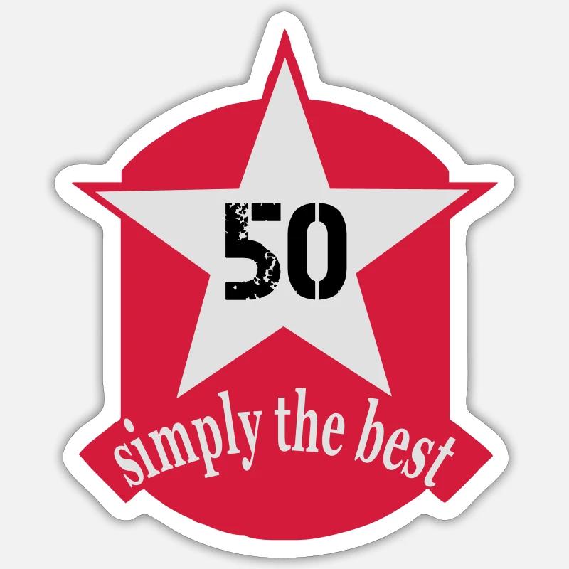 anniversaire - Sticker taille S (10 x 10 cm) - blanc mat