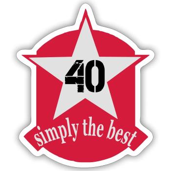 birthday - Sticker size S (10 x 10 cm) - white matte - Front