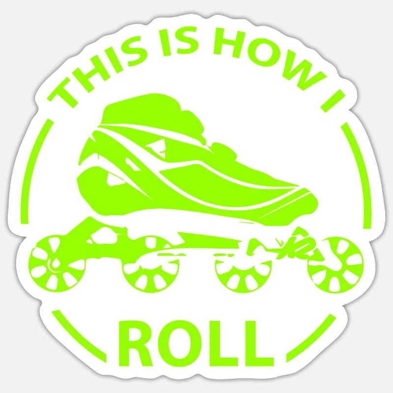 Inline Skating - Sticker size S (10 x 10 cm) - white matte