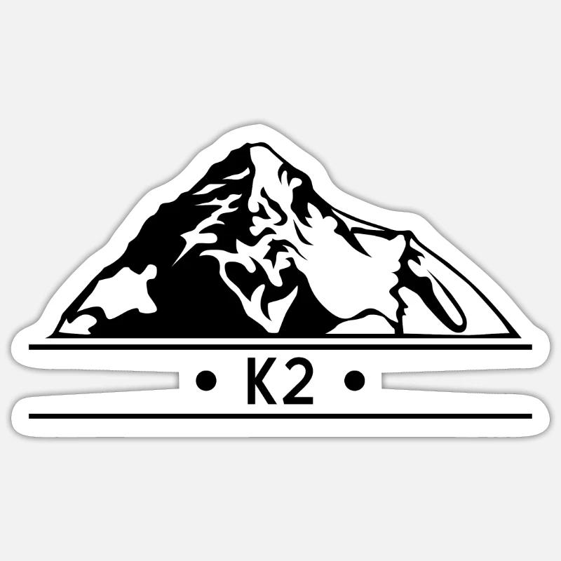 k2 - Sticker size S (10 x 10 cm) - white matte