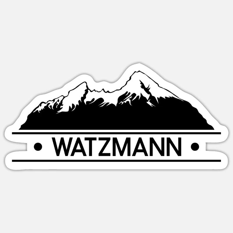 watzmann - Sticker size S (10 x 10 cm) - white matte