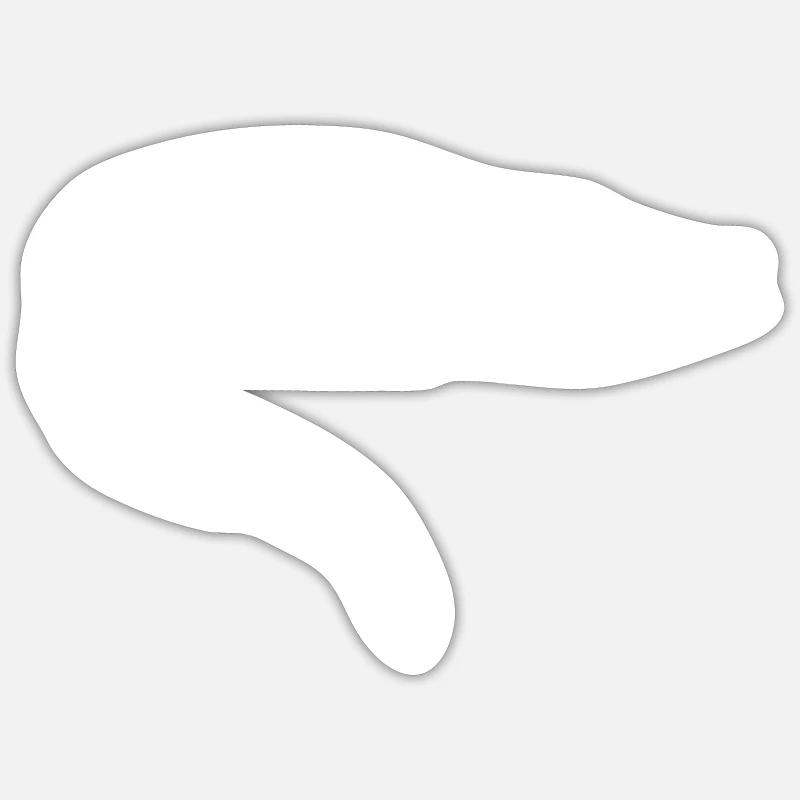 eel - Sticker size S (10 x 10 cm) - white matte