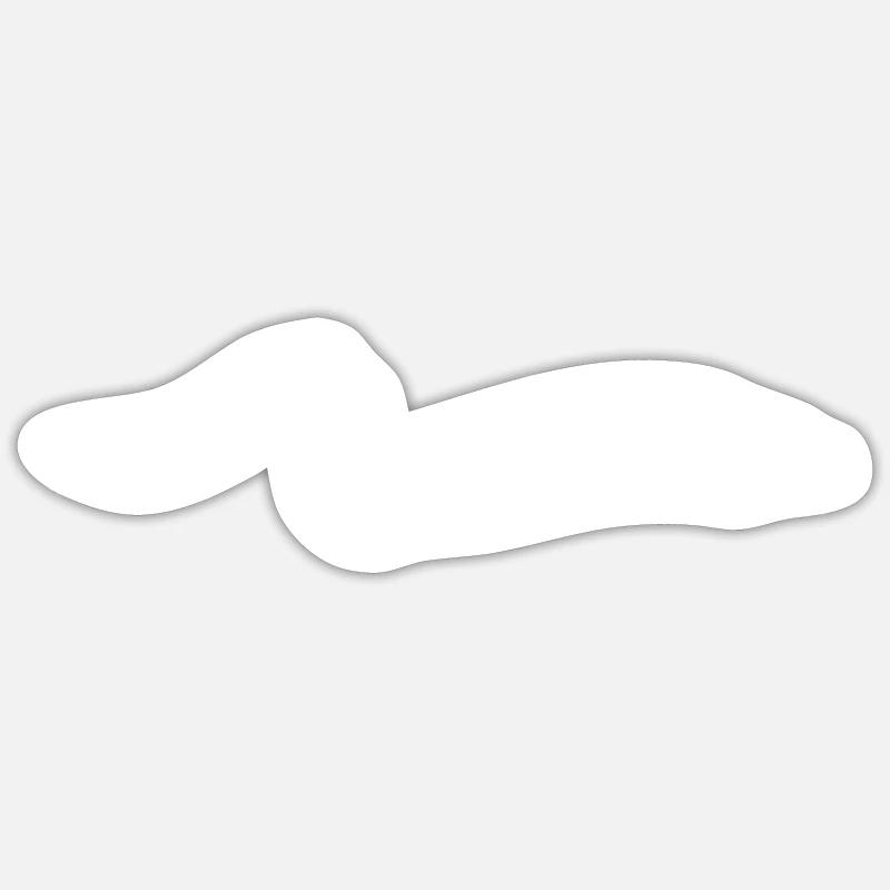 anguille - Sticker taille S (10 x 10 cm) - blanc mat