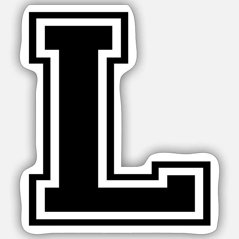 L Sticker Größe S (10 x 10 cm)