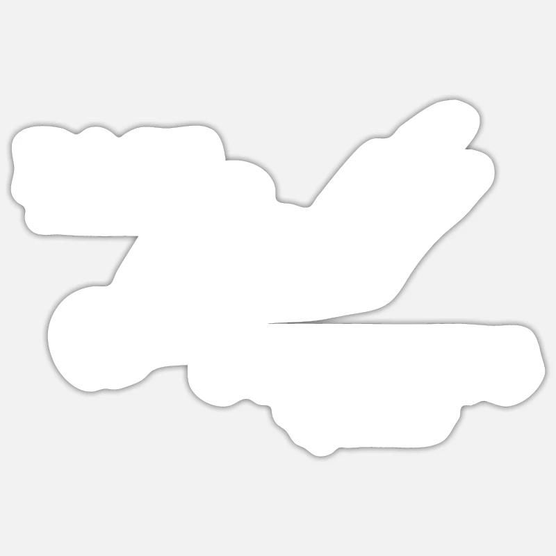 Base Jumping - Sticker Größe S (10 x 10 cm) - Mattweiß