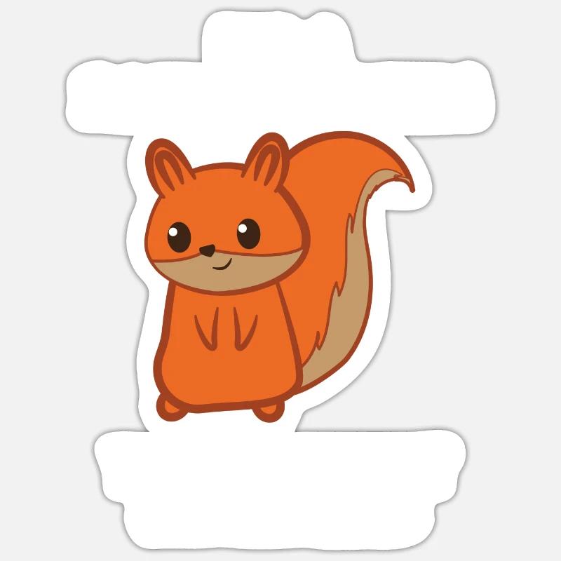 Eichhörnchen - Eichhörnchenfan - Eichkätzchen Sticker Größe S (10 x 10 cm)