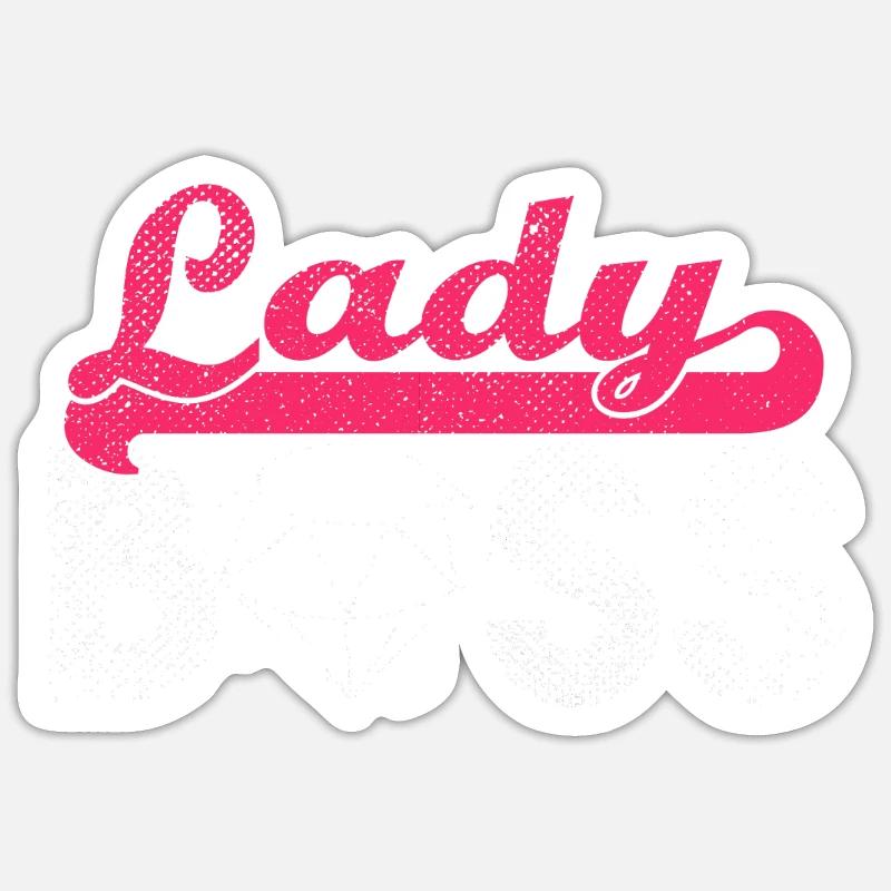 Lady Boss - Sticker size S (10 x 10 cm) - white matte