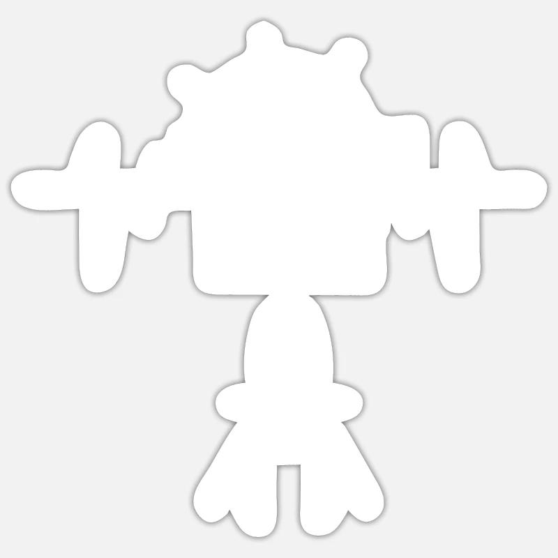 Araignée - araignées - araignée propriétaire - toile d'araignée - Sticker taille S (10 x 10 cm) - blanc mat