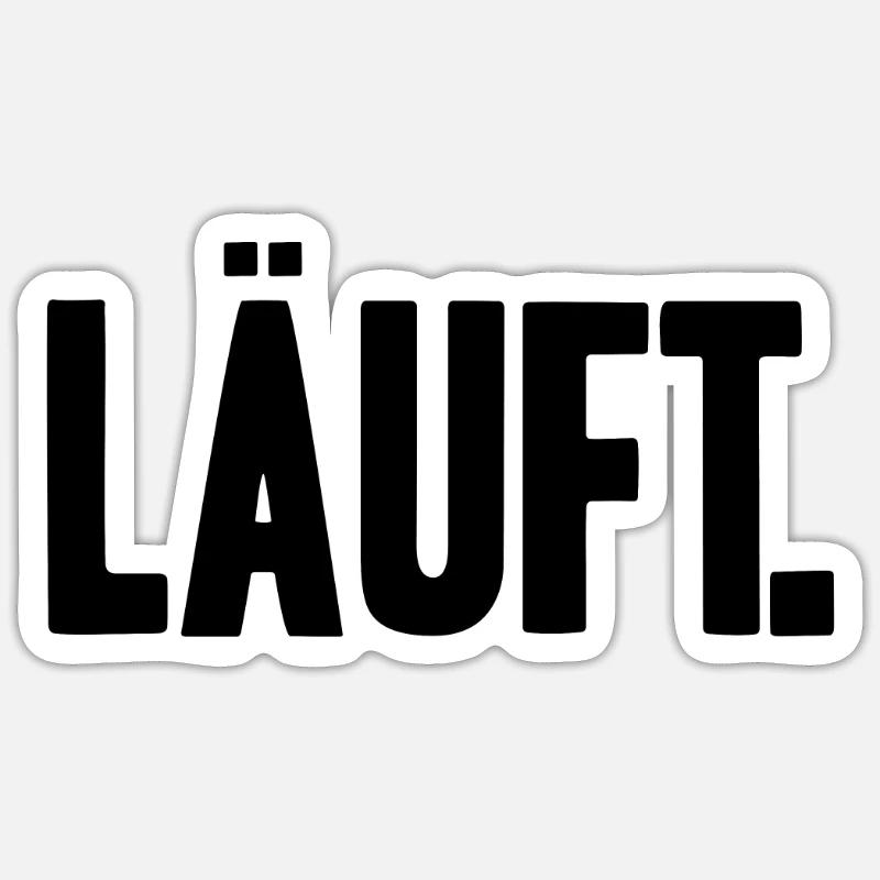 Running - Sticker size S (10 x 10 cm) - white matte