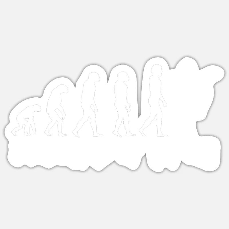 Evolution du Tai Chi - Sticker taille S (10 x 10 cm) - blanc mat