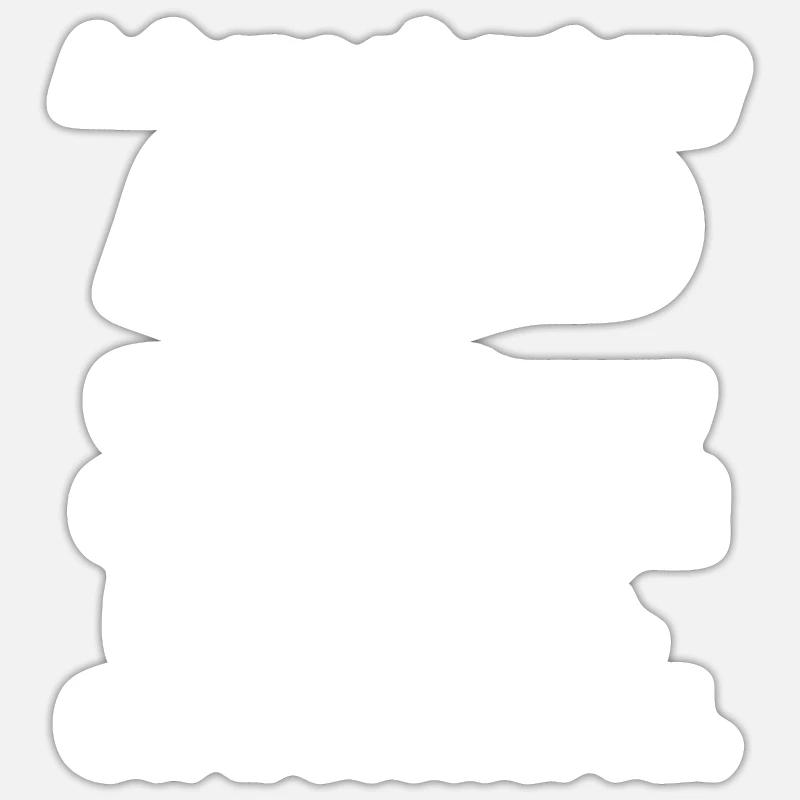 TDAH - Sticker taille S (10 x 10 cm) - blanc mat