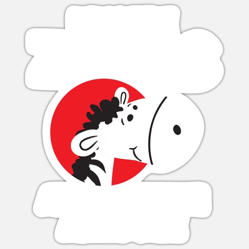 Zebra - Zebras - Zebrafan - Geschenk - Awesome Sticker Größe S (10 x 10 cm)