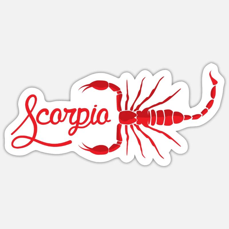 Sternbild Scorpio Sternzeichen Skorpion - Sticker Größe S (10 x 10 cm) - Mattweiß