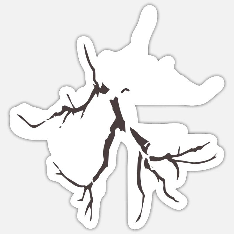 Lightning mit Lightning Bolt Grafik - Sticker Größe S (10 x 10 cm) - Mattweiß