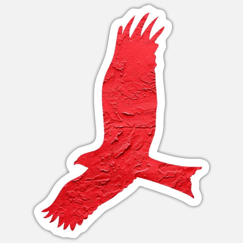 Faucon - Sticker taille S (10 x 10 cm) - blanc mat