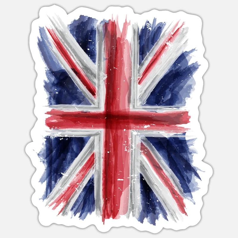 British flag - Sticker size S (10 x 10 cm) - white matte