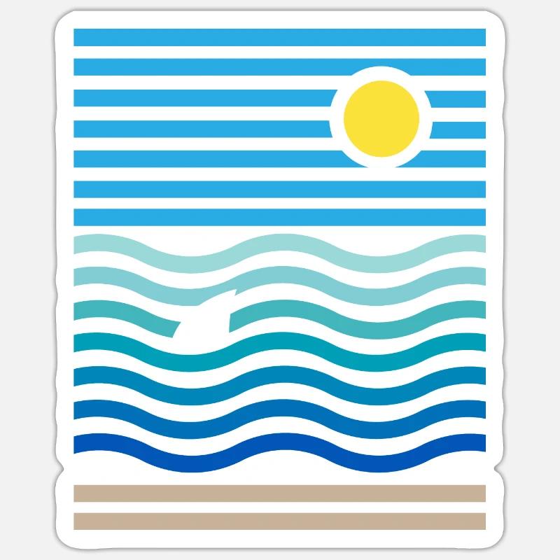 Shark - Sticker taille S (10 x 10 cm) - blanc mat