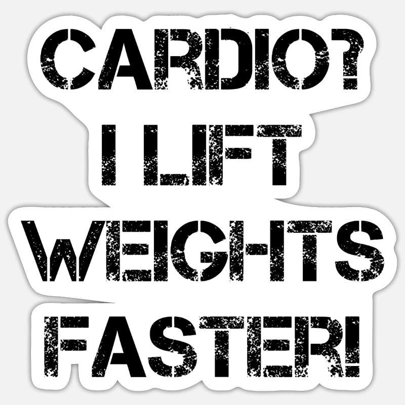 Poids plus rapide Bodybuilding Power Lifting G - Sticker taille S (10 x 10 cm) - blanc mat