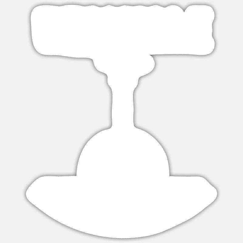 Monocycle - Sticker taille S (10 x 10 cm) - blanc mat