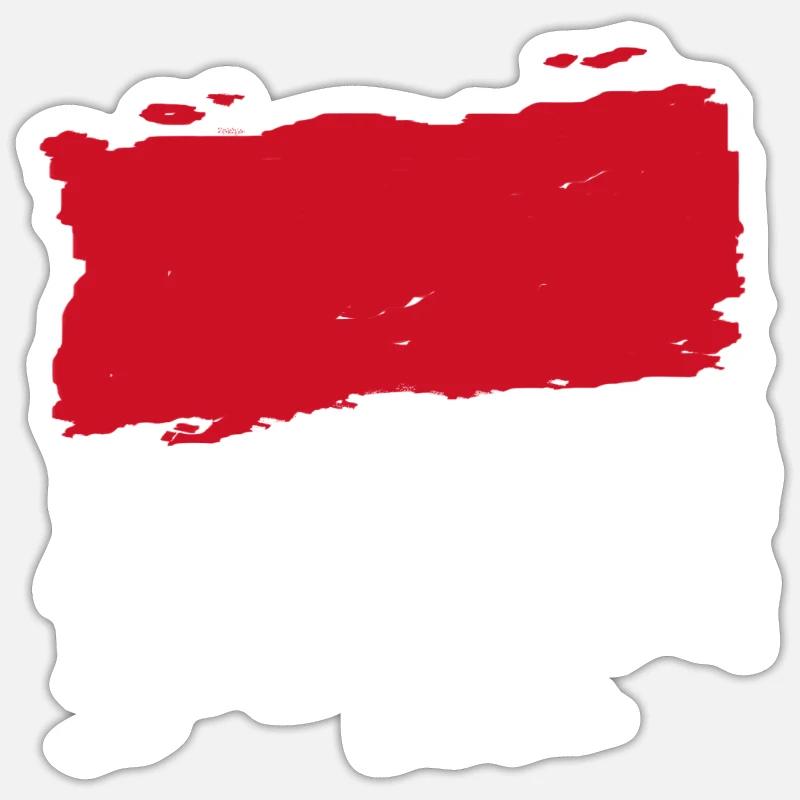 Monaco drapeau - Monaco flag - flag - Sticker size S (10 x 10 cm) - white matte