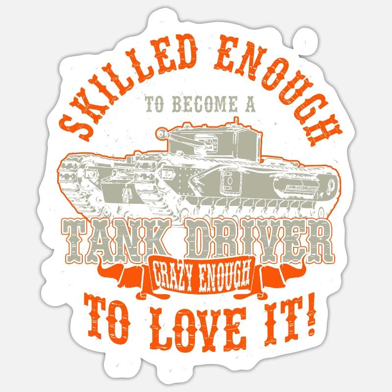 Tanks - Sticker taille S (10 x 10 cm) - blanc mat