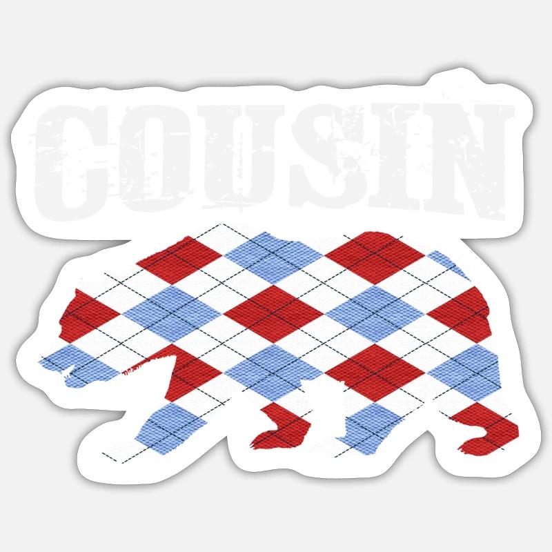 Cousin Tshirt Design - Sticker size S (10 x 10 cm) - white matte