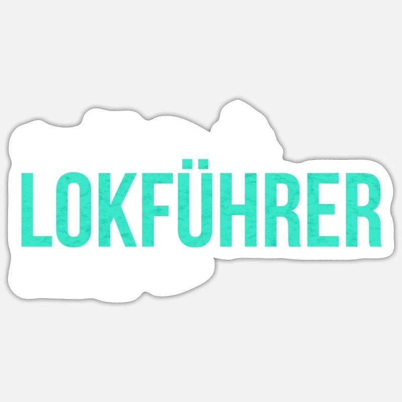 Einmal Lokführer, immer Lokführer - Sticker Größe S (10 x 10 cm) - Mattweiß