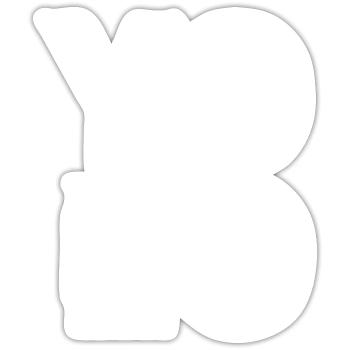 YOLO - Sticker Größe S (10 x 10 cm) - Mattweiß - Vorne