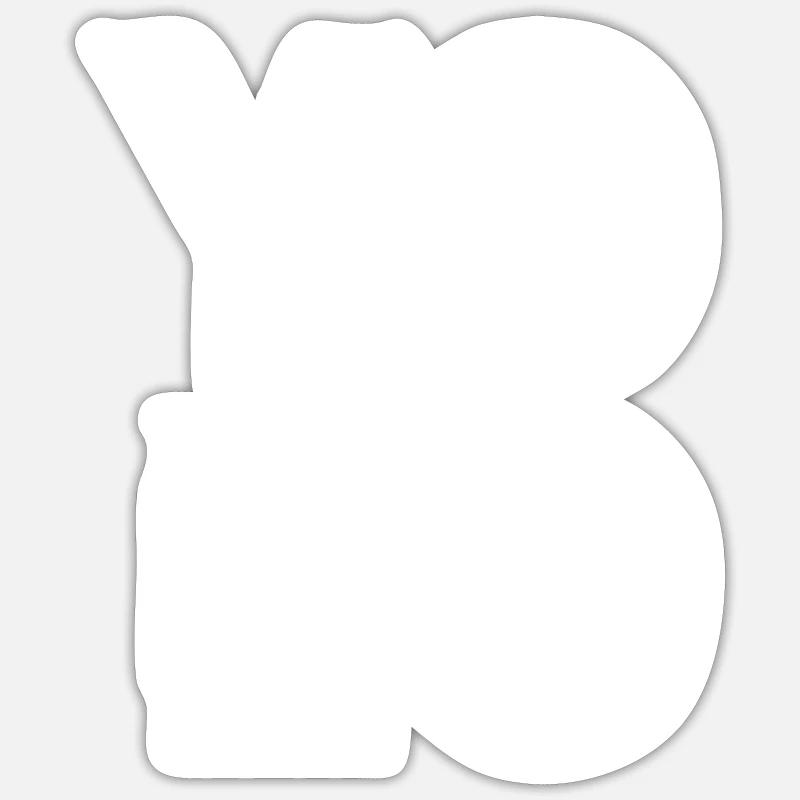 YOLO - Sticker taille S (10 x 10 cm) - blanc mat