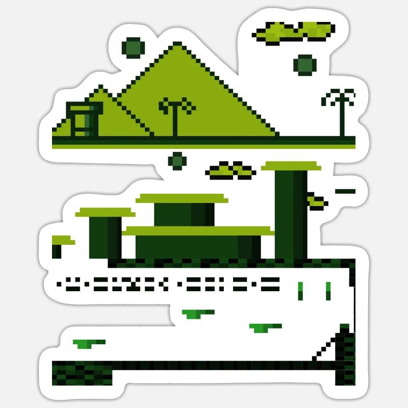 Nerds du jeu Retro Pixel Sticker taille S (10 x 10 cm)