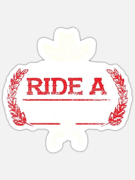 Cowboy Wilder Westen USA Pferd Western - Sticker Größe S (10 x 10 cm) - Mattweiß