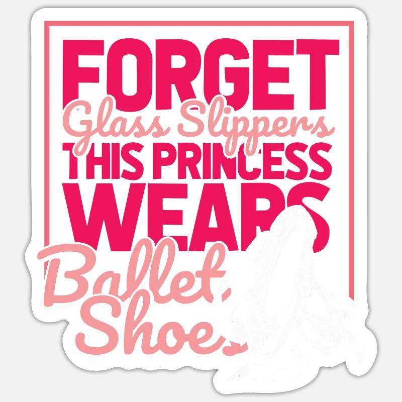 ballet - Sticker taille S (10 x 10 cm) - blanc mat