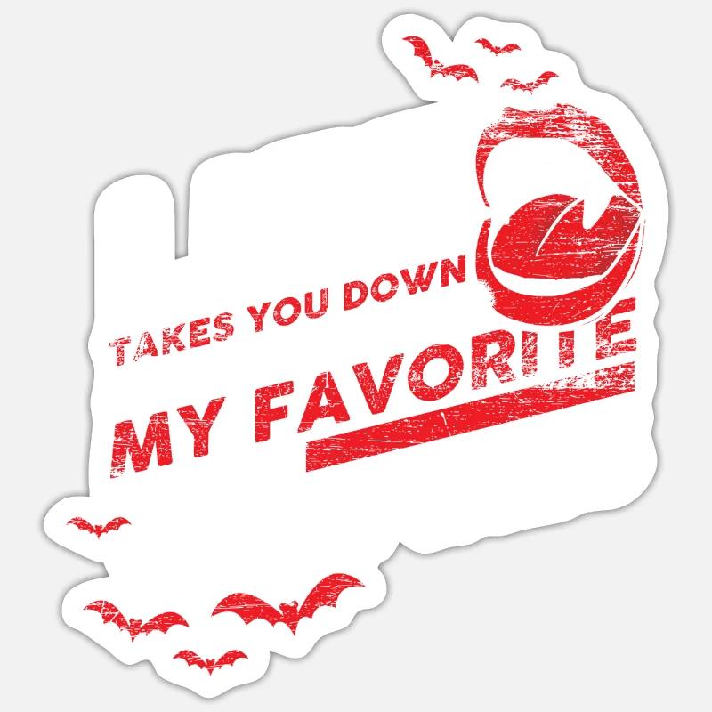 Vampir - Sticker Größe S (10 x 10 cm) - Mattweiß