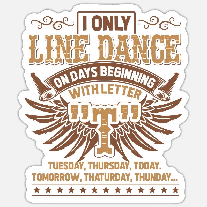 Linedance Sticker Größe S (10 x 10 cm)