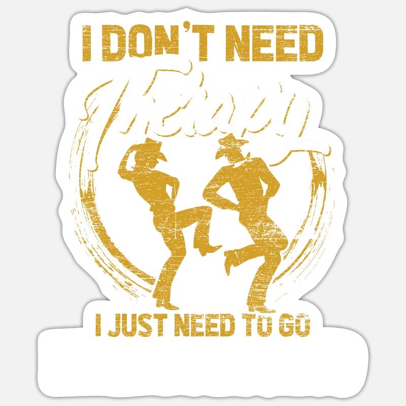 Line dance Sticker size S (10 x 10 cm)