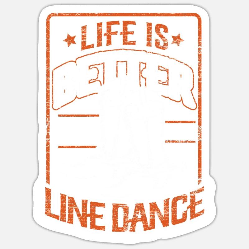 line dance Sticker size S (10 x 10 cm)