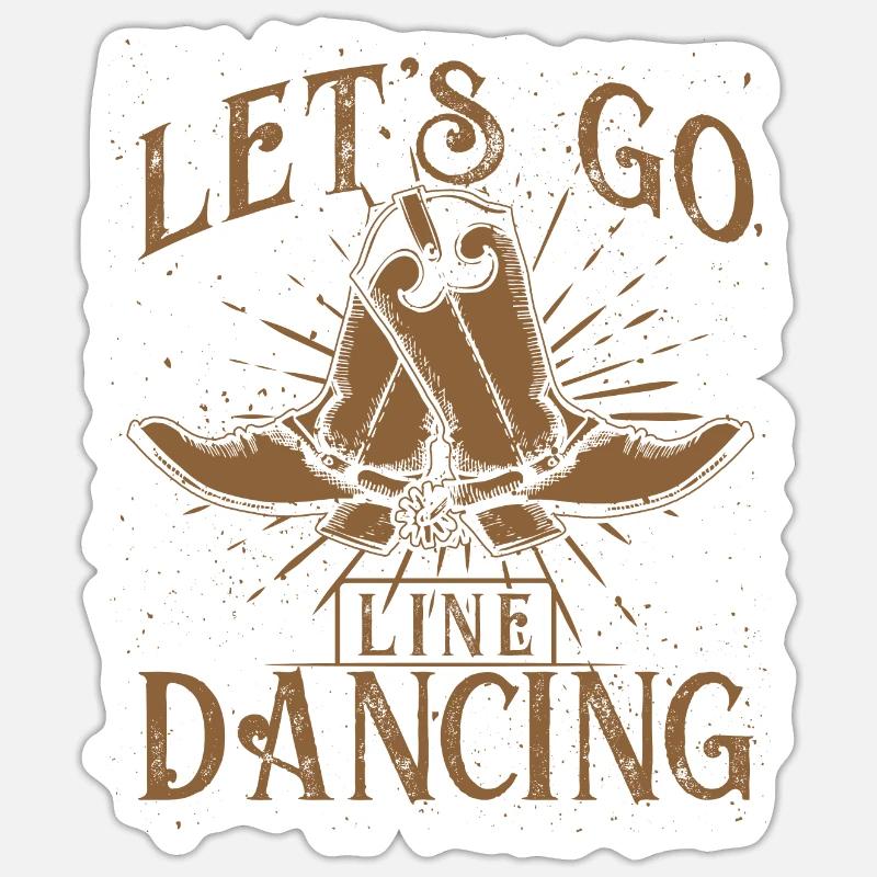 line dance Sticker size S (10 x 10 cm)