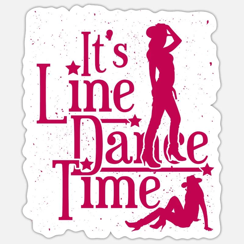 Line dance Sticker size S (10 x 10 cm)