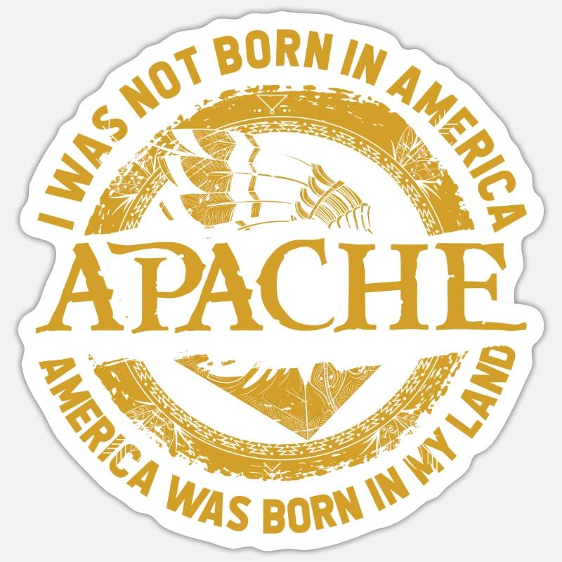 Apache - Sticker Größe S (10 x 10 cm) - Mattweiß